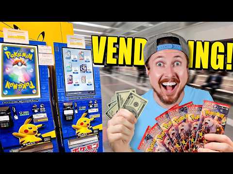 Buying ONLY Pokemon Cards at a Airport Vending Machine!