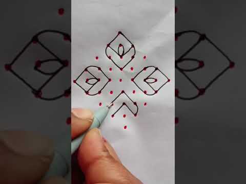 9 dots muggulu | easy daily use kolam | #muggulu #dialyrangoli #rangolidesigns #kolam