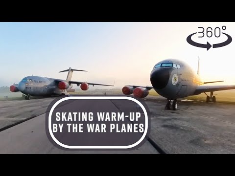 Skating 360 Video: Morning Warm-Up By The Museum War Planes #360°