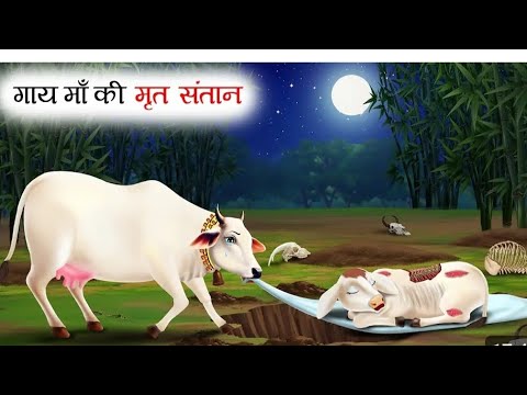 (गाय मां की मृत सतान  )  (Cow Emotional Story Cartoon Stories Cow Story )#kahani #kahaniya #cartoon