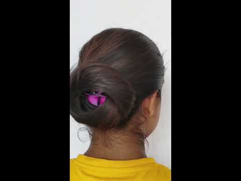 Quick & Easy Bun Hair Style Girl