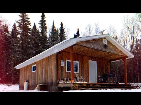 Couple Building Cabin In The Canadian Wilderness | Clear land for Cabin Extension | Tractor