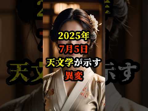 2025年7月5日、天文学が示す異変【 都市伝説 予言 予知能力 ミステリー スピリチュアル 】