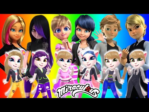 My Talking Angela'm 2 😍 || 🌈 MIRACULOUS LADYBUG | Some Marinette's Freinds | New Update || Cosplay