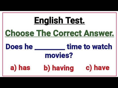 English Grammar Test ✍️📖 Practice this Exercise to improve your English. Choose the correct answer.