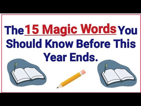 Learn English ✍️the 15 Magic Words you need to know 📖.