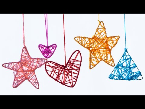 How To Make Star For Decoration using Wool | Star Hanging | Room Decoration #Shorts