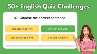 50+ Mixed Grammar Questions to Test Your English Skills | Learn English #GrammarChallenge