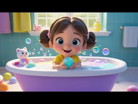 Splish, Splash, A Rainbow Bath Rhyme Song | Popular Nursery Rhyme | Educational Kids Songs