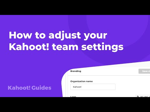 How to adjust your Kahoot! team settings