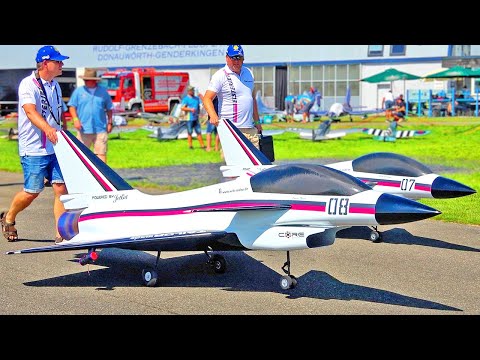 INCREDIBLE VECTOR THRUST!! 2x CHENGDU J-10 RC TURBINE JET DISPLAY FLIGHT DEMONSTRATION