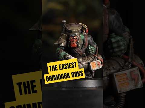 How To Paint Easy Grimdark Warhammer Orks! #warhammer #painting