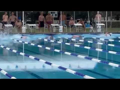 Dr. Bartemus swam the Dads 50 Freestyle race at his daughter's meet on Father's Day.