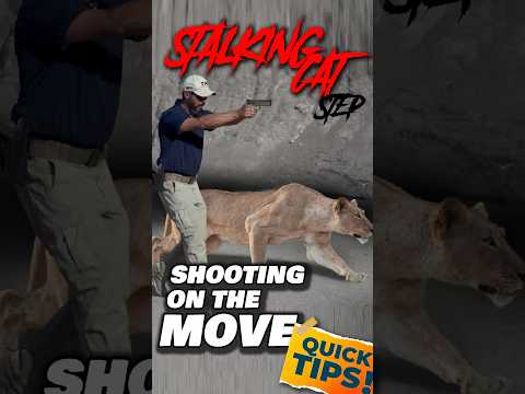 🔥 Shooting on The Move Tip - The Stalking Cat Step  #firearmstraining #shootingskills