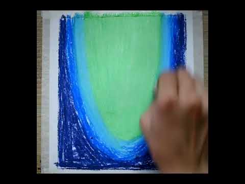 Drawing with oil pastel / Moonlight night scenery drawing #shorts