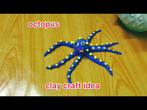 Octopus clay tutorial//clay toys making for kids//clay tutorial.