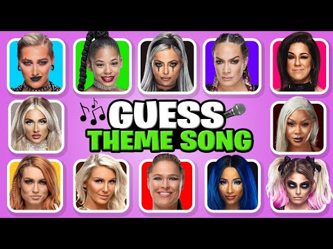 Guess WWE Women Superstars' Theme Songs 🎵✅🔊 Liv Morgan, Bianca Belair, Rhea Ripley, Naomi, Bayley