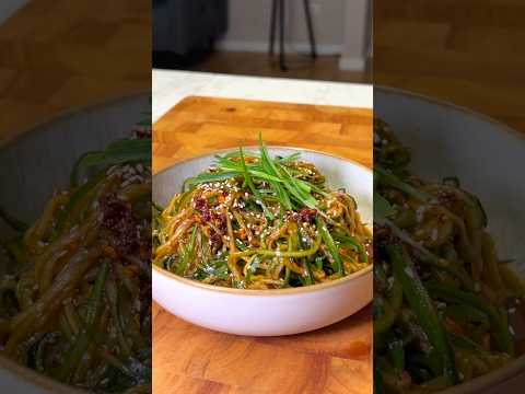 Spicy Cucumber Noodle Salad Recipe | Quick & Refreshing Asian Side Dish! #cooking #veganmadeeasy