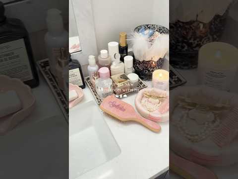 🩰🛁🫧New bathroom setup #bathroom #asmr #vanity #aesthetic #skincare #organizing #selfcare #fyp