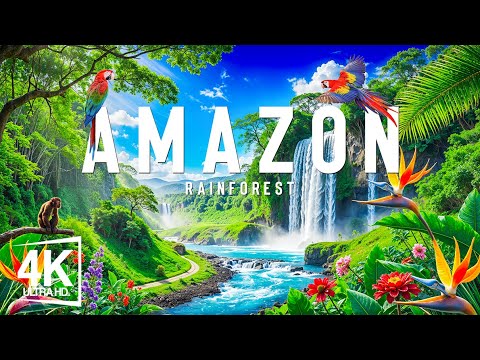 AMAZON 4K - Peaceful Piano Music With Beautiful Nature Film For Relaxation - 4K VIDEO ULTRA HD