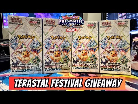 *LIVE* Japanese sv8a Terastal Festival Pokemon cards Giveaway!