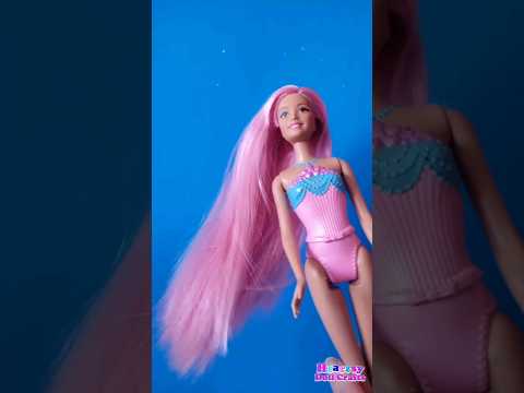 💖 Long Pink Barbie Hair Transformation 😍 Doll Hair Salon, Doll hacks, Restoring doll's tangled hair