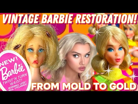 VINTAGE BARBIE RESTORATION! TWIST N TURN MARLO FLIP BARBIE! HOW TO STYLE VINTAGE BARBIE HAIR + MORE!