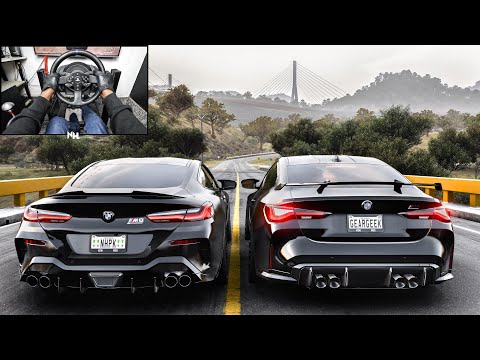 BMW M8 Competition & BMW M4 Competition CONVOY | Forza Horizon 5 | Steering Wheel Gameplay