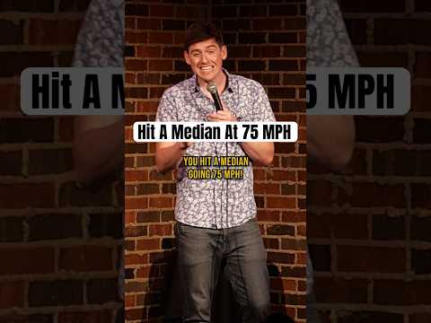 Hit A Median At 75 MPH. #standupcomedian #standup #standupcomedy #crowdwork #motorcycle #shorts