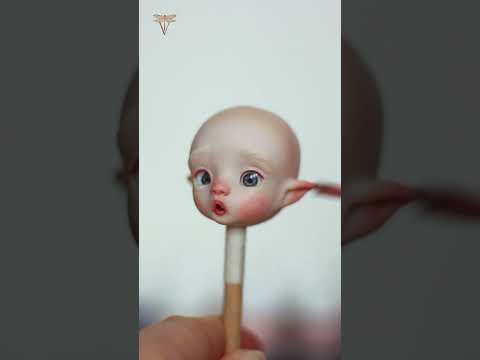 Polymer clay art doll tutorial | head sculpting and painting