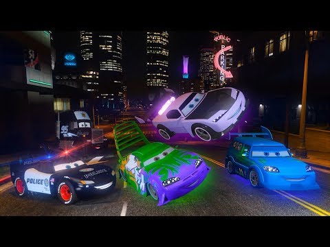 Police Car McQueen Truck Mack vs Boost Wingo DJ - Hot pursuit -Police Chase -Disney Cars 2 & Friends