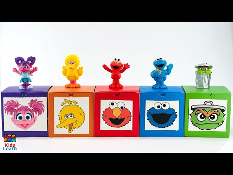 Sesame Street Surprise Boxes! Kids Learn Colors & Counting | Educational Toy Learning Video