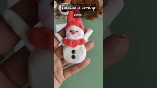 Cute Clay Snowman | DIY #Claysnowman #Howtomake