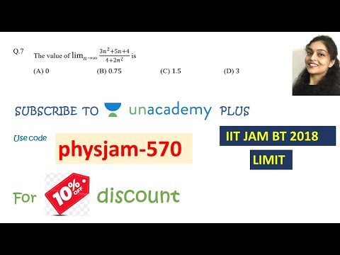 limit | Problem | IIT JAM BT 2018 solved | Qs. no. 7