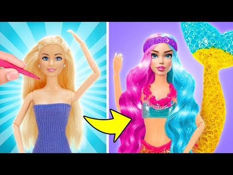 Transform Your Doll Into A Mermaid Princess! Magic Crafts for Kids✨by Slick Slime Sam's Maker World