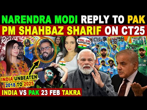 NARENDRA MODI REPLY TO PAKISTANI PM SHAHBAZ SHARIF ON CHAMPIONS TROPHY SPEECH INDIA KO HARA DO