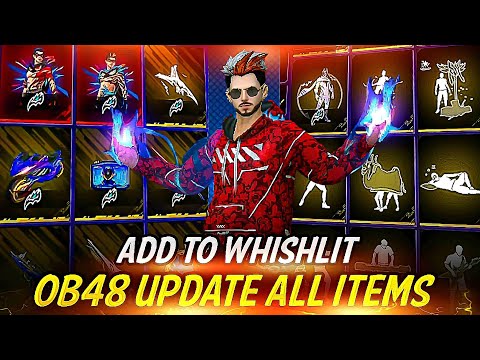 Add To Whishlit Ob48 Update All Items || New Evo Bundle Reviews || Free Fire Midnight Ace Bundle