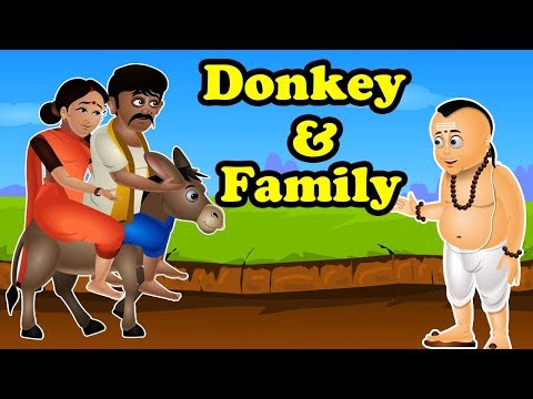 The Donkey and The Family - Moral Stories for Kids  - English Cartoon - Bedtime Stories