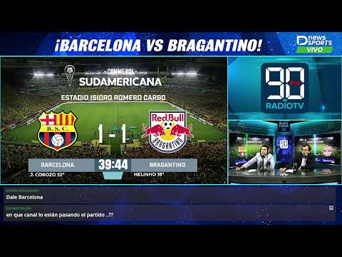 BARCELONA VS BRAGANTINO SUDAMERICANA PLAY OFF Narración En Vivo #90Minutos Radio TV