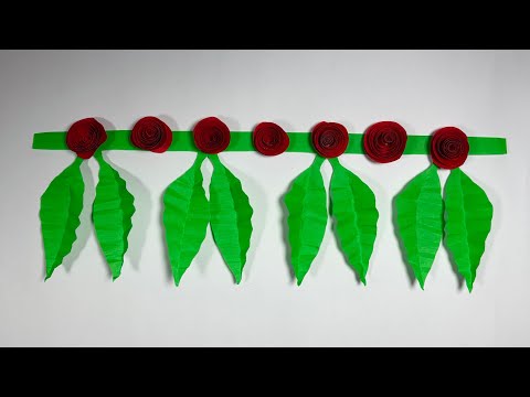 Beautiful Colour Paper Cutting Craft Idea || Saraswati Puja Decoration Idea #saraswatipujadecoration