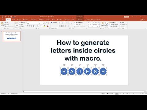 Powerpoint Tips : How to generate letters inside circles with macro