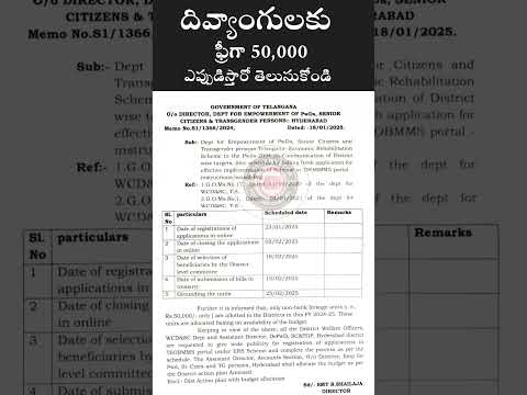 Handicapped loans 2025|| దివ్యాంగులకు ఫ్రీగా 50,000 ఎప్పుడిస్తారో తెలుసుకొండి