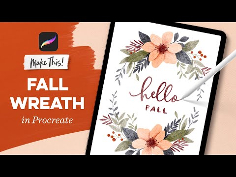 Paint a Fall Watercolor Wreath in Procreate 🍁