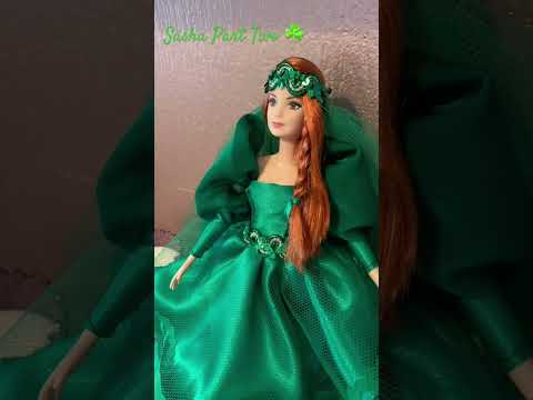 Happy St Patrick's Day ☘️ Sasha Part 2 #doll #barbie #barbiedoll #dollclothes #dollsewing #sewing ☘️