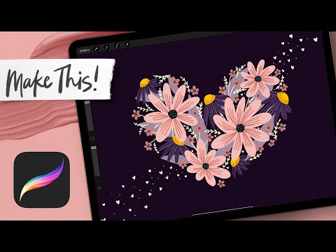 Wildflower Heart in Procreate | INTERMEDIATE PROCREATE TUTORIAL