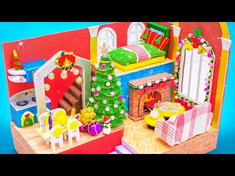 DIY Christmas House 🎄 Miniature House Crafts