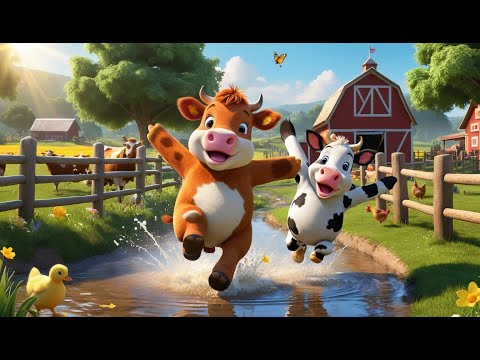 Moo Moo Brown Cow Rhyme Song | Popular Nursery Rhyme | Educational Kids Songs