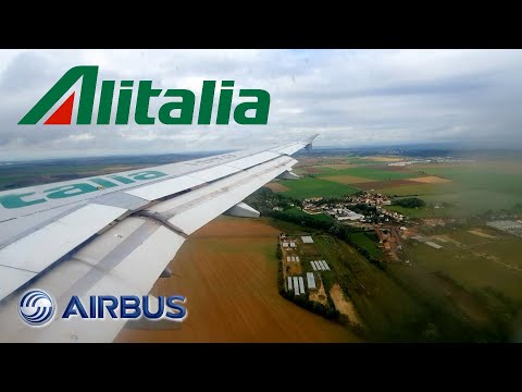 Alitalia Airbus A320 ✈ Landing in Paris-CDG