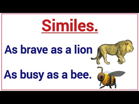 Learn English ✍️ Common Similes With Examples Of Sentences.