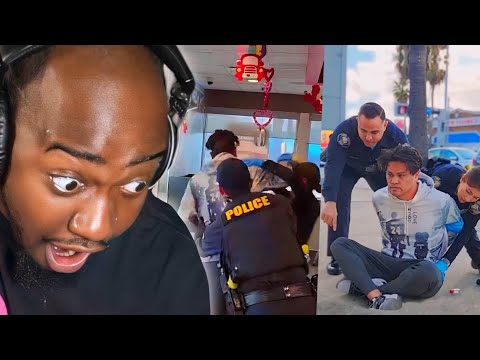 JiDion Reacts To P-3D0 Fighting Cops After Being Caught!